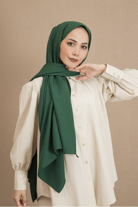 Kolları Gömlek Elbise Yeşil Kolları Gömlek Elbise Yeşil